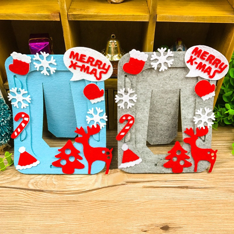 フォトフレーム 写真立て 手作り 小物 製作小物 立て掛け キット 製作キット クリスマス 冬 サンタ トナカイ 熊 鹿 クリスマスツリー フェルト プラスナオ Paypayモール店 通販 Paypayモール