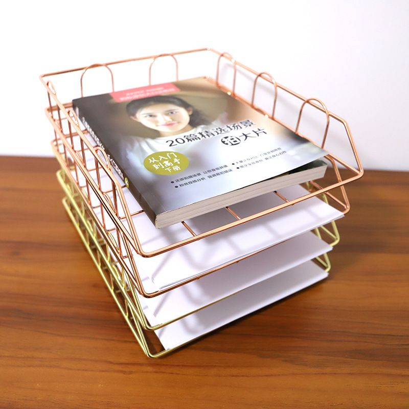  лоток для писем файл tray место хранения подставка файл подставка настольный место хранения подставка tray одиночный товар 1 шт A4 размер металлический документы книга@ журнал регулировка простой 