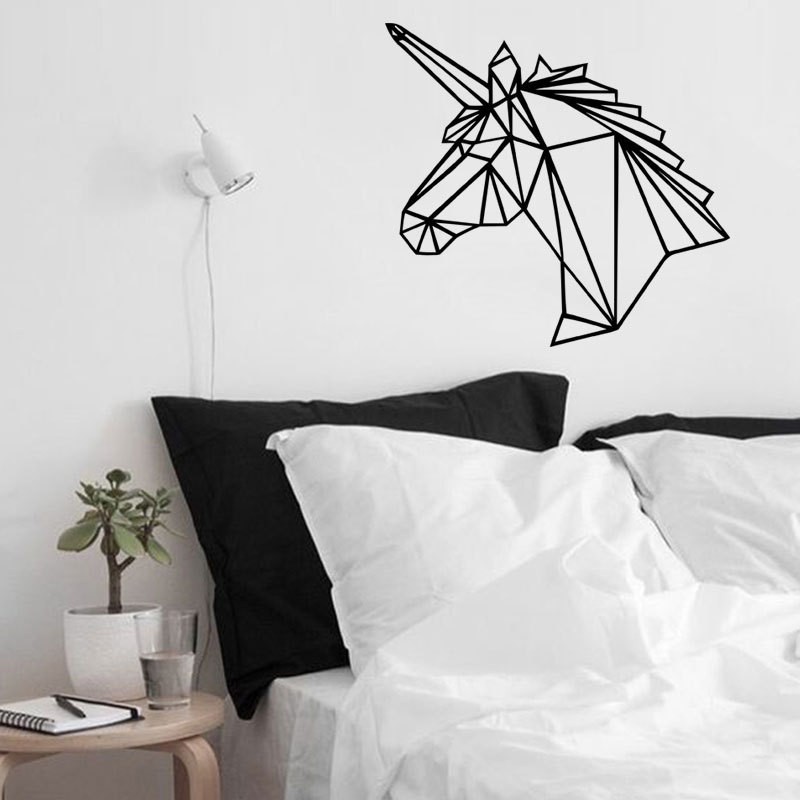  настенный стикер wall наклейка Unicorn линия . стильный обои наклейка стикер наклейка стена поверхность оборудование орнамент стена оборудование орнамент оборудование орнамент украшение установка PVC...