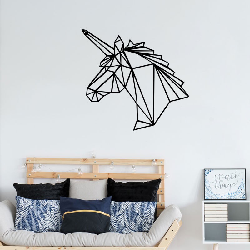  настенный стикер wall наклейка Unicorn линия . стильный обои наклейка стикер наклейка стена поверхность оборудование орнамент стена оборудование орнамент оборудование орнамент украшение установка PVC...