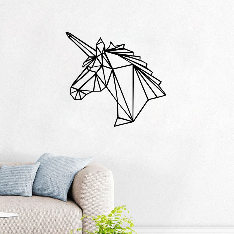  настенный стикер wall наклейка Unicorn линия . стильный обои наклейка стикер наклейка стена поверхность оборудование орнамент стена оборудование орнамент оборудование орнамент украшение установка PVC...
