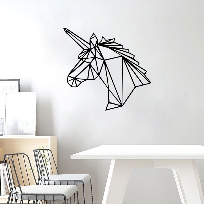  настенный стикер wall наклейка Unicorn линия . стильный обои наклейка стикер наклейка стена поверхность оборудование орнамент стена оборудование орнамент оборудование орнамент украшение установка PVC...