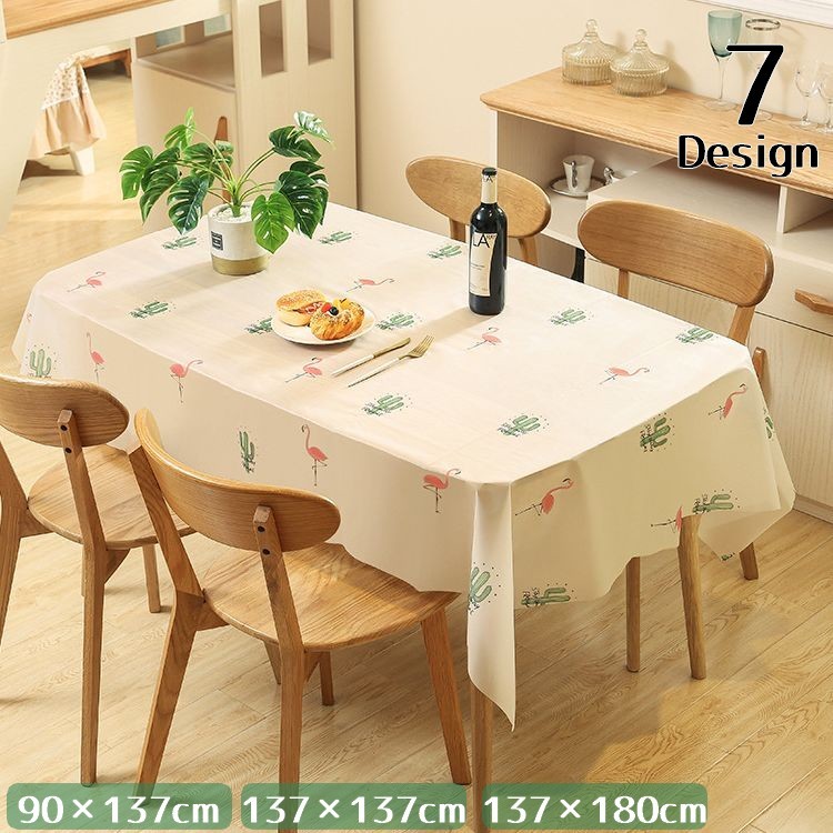 テーブルクロス テーブルマット レビューを書けば送料当店負担 テーブルカバー 食卓 カバー 長方形 正方形 プリント柄 花 防油 可愛い 防水 フルーツ 撥水 フラミンゴ