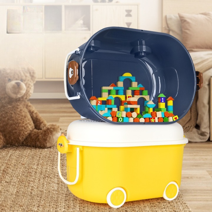  игрушка место хранения box игрушка коробка колесо Cart крышка крышка кейс для хранения место хранения box место хранения игрушка симпатичный модный животное ребенок шина Cath 