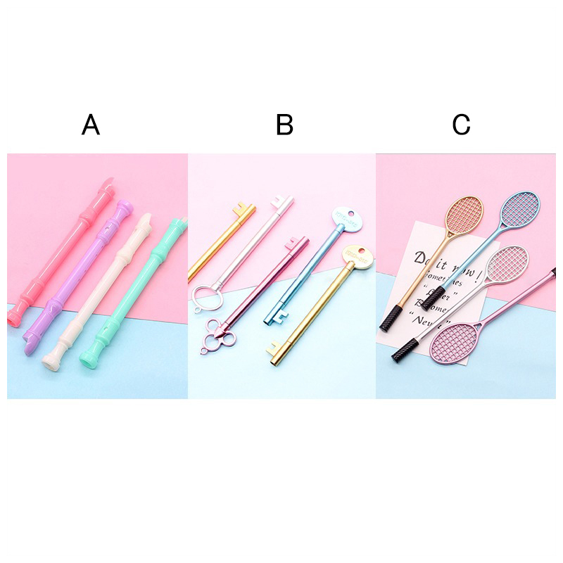 メーカー包装済 ペン 水性ペン ジェルペン 笛 バトミントンラケット 鍵 キー かわいい ユニーク 文具 筆記具 ステーショナリー 黒ペン 2本セット ランダム 受付ペン デスクペン デザイン B Www We Job Com