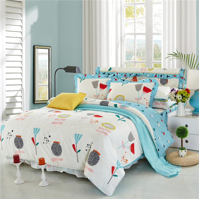 トでお 布団カバー 羽毛布団用 寝具 おしゃれ かわいい イン プラスナオ Paypayモール店 通販 Paypayモー 4点セット シングル ダブル ベッド用 掛け布団カバー ベッドスカート 枕カバー ピロ ケース ください