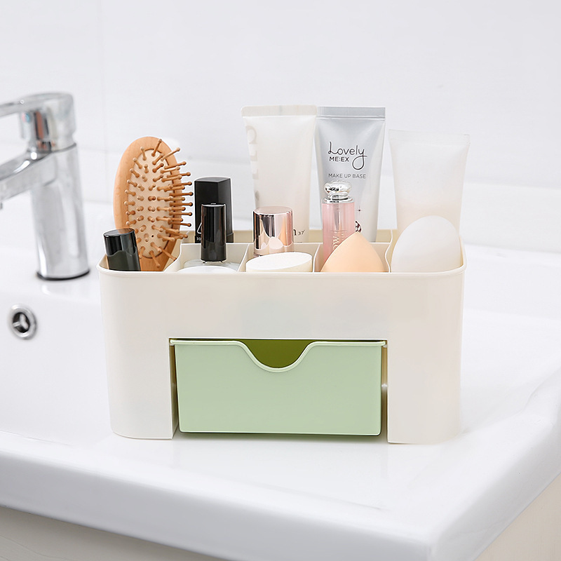  ящик для косметики cosme box косметика место хранения выдвижной ящик имеется подставка для ручки канцелярские товары inserting cosme кейс перегородка . имеется макияж щетка установить настольный стол сверху регулировка целый .tes