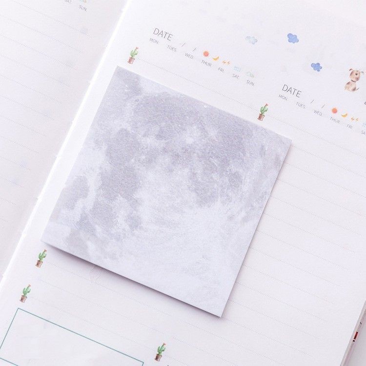 付箋 ふせん 2冊セット メモ 文房具 正方形 惑星 地球 月 学校 事務用品 日本メーカー新品 おしゃれ 水星 火星 冥王星 宇宙 オフィス