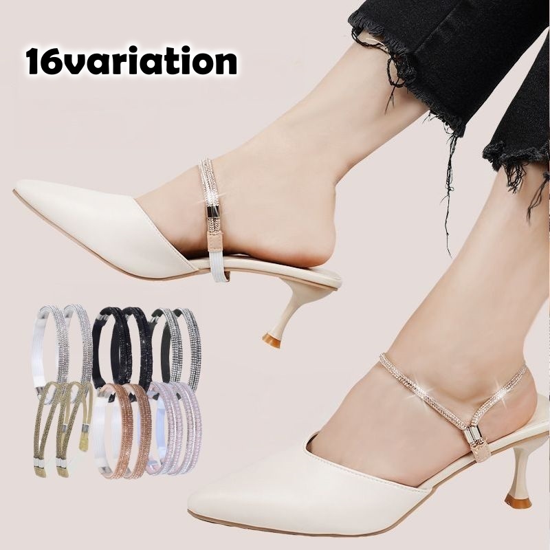  shoes strap left right set pumps belt heel strap lady's woman shoes band shoes supplies rhinestone .. prevention lovely stylish 