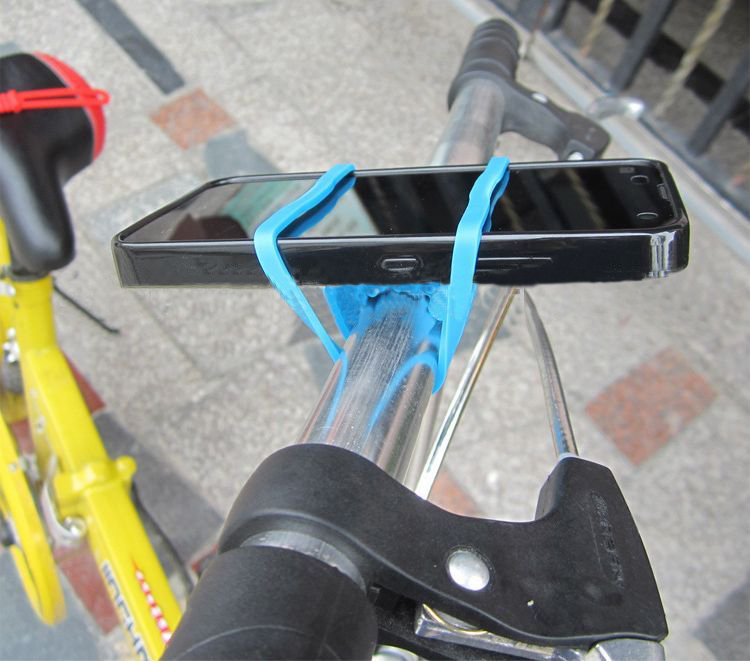  bicycle for silicon band smartphone holder fixation for gum band smart phone light holder mobile holder fixation gum band cycling flashlight lai