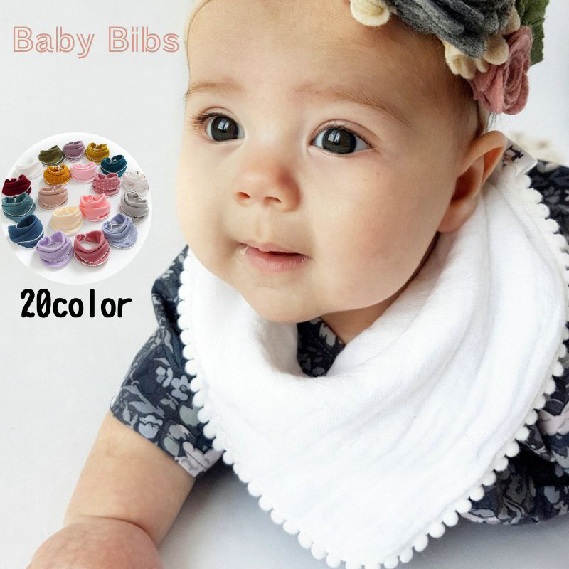  нагрудник слюнявчик bib фартук baby младенец .. девочка мужчина три прямоугольник кнопка-застежка марля натуральный симпатичный модный простой tei
