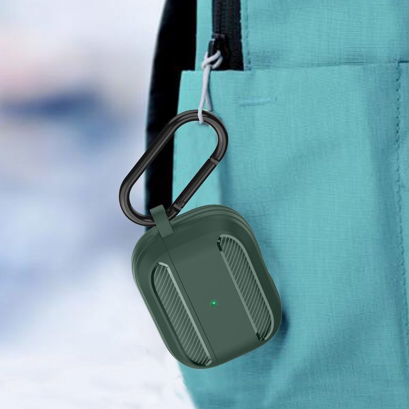  слуховай аппарат кейс покрытие AirPods воздушный poz защита кейс мягкий чехол no. 1 поколение no. 2 поколение Prokalabina имеется подвешивание ниже зарядка возможна царапина предотвращение загрязнения 