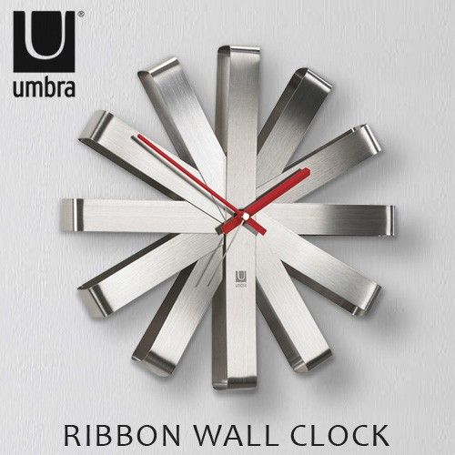  Anne bla ribbon wall clock umbra RIBBON WALL CLOCK free shipping .... correspondence 