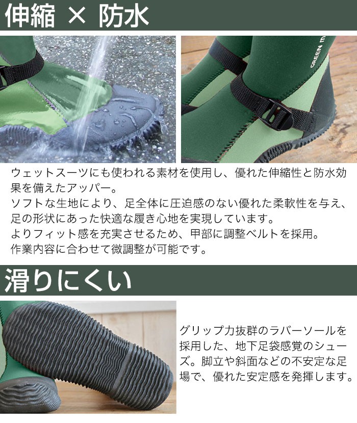 伸縮性・防水効果・滑り止め