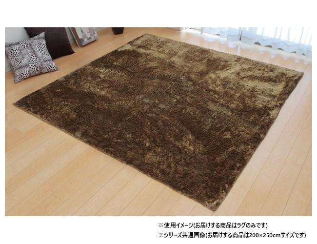 イケヒコ ラルジュ シャギーラグ 3畳 滑り止め 洗える 200×250cm （ベージュ） カーペット、ラグの商品画像