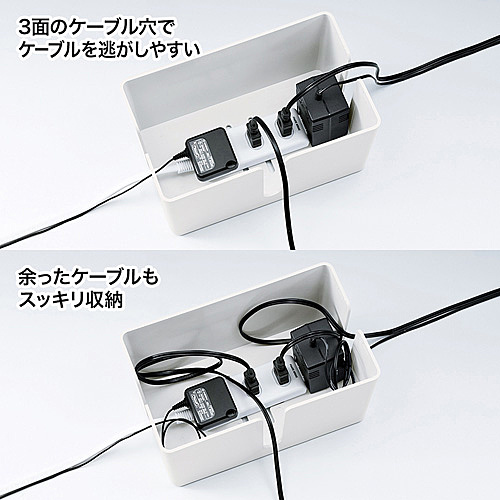  Sanwa Supply CB-BOXP1WN2 кабель & ответвление место хранения box (S размер * белый )