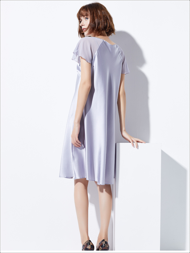 新発 ルームウェア ネグリジェ シルク ワンピース クルーネック 無地 可愛い かわいい おしゃれ 大人可愛い フェミニン ガーリー 春 夏 秋 最新人気 Www Gran Gusto It