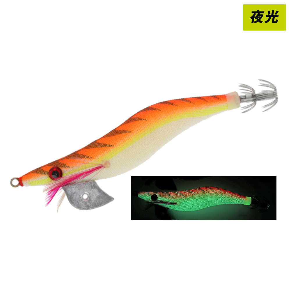 TAKAMIYA エギボンバー 3.5号 夜光 オレンジ エギ、餌木 - 最安値