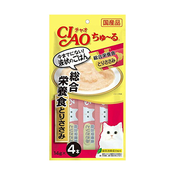 いなばペットフード CIAO ちゅ～る 総合栄養食 とりささみ SC-148 56g（14g×4本）×16個 CIAO（いなばペットフード） 猫缶、ウエットフードの商品画像