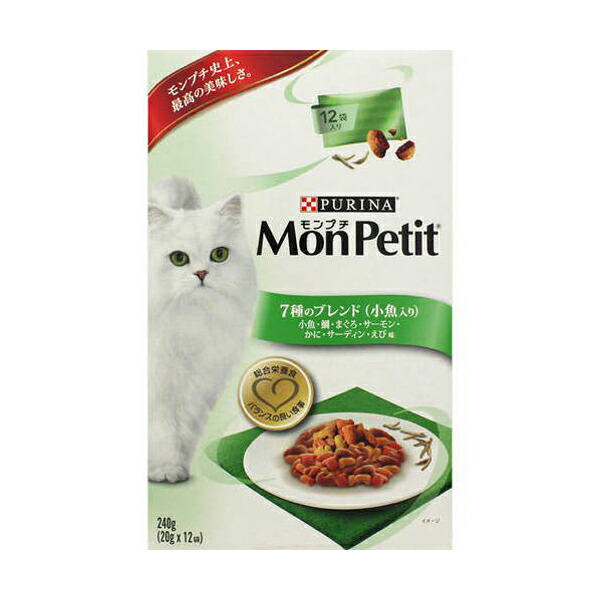 Nestle モンプチ ボックス 7種のブレンド（小魚入り）240g×4個 PURINA モンプチ 猫用ドライフードの商品画像