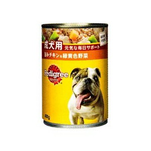 MARS（ペット用品、食品） ペディグリー 成犬用 チキン＆緑黄色野菜 400g×3個 ペディグリー ドッグフード ウエットフードの商品画像