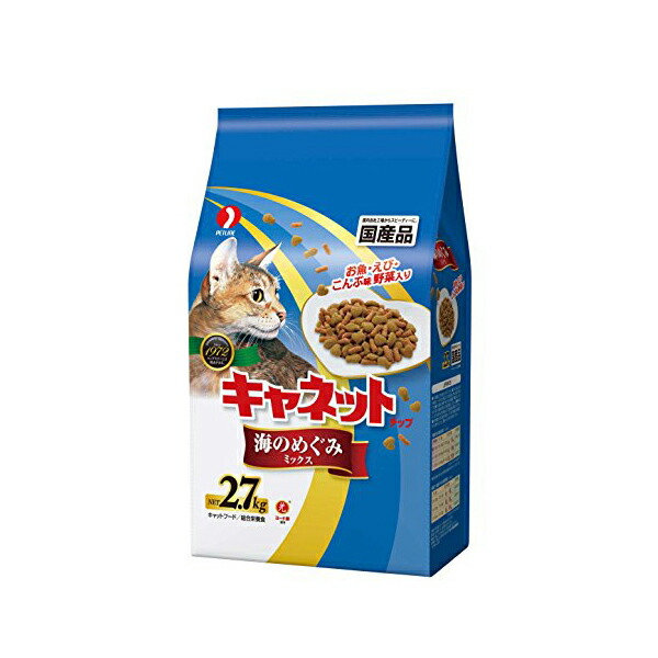 ペットライン キャネットチップ 海のめぐみミックス 2.7kg×2個 キャネット 猫用ドライフードの商品画像