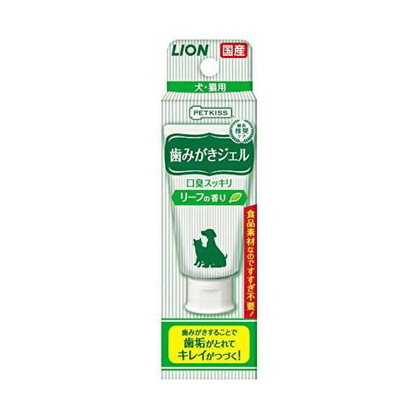 LION（ペット） ペットキッス 歯みがきジェル リーフの香り 40g 犬猫用×48本 PETKISS ペット用デンタルケア用品の商品画像