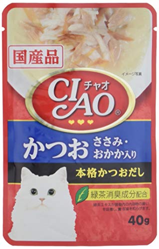 いなばペットフード CIAO パウチ かつお ささみ・おかか入り IC-204 40g×16個 CIAO（いなばペットフード） 猫缶、ウエットフードの商品画像