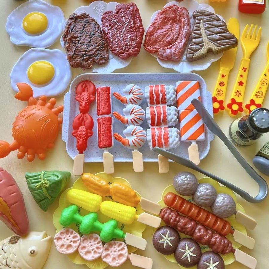  toy cooking ... playing barbecue set child toy vegetable yakiniku food toy yakiniku toy ... playing toy for children birthday (31-132PCS)
