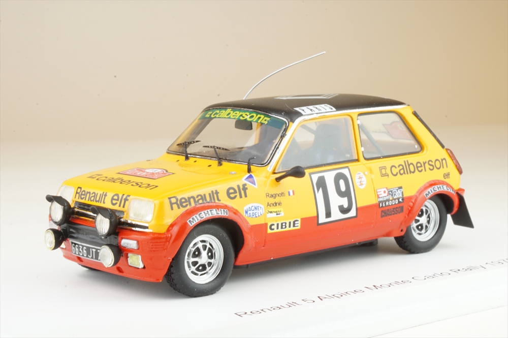 Spark 1/43 RENAULT 5 Alpine Gr.2 – N°19 Rallye Monte-Carlo 1978 Ragnotti (pré-vente)