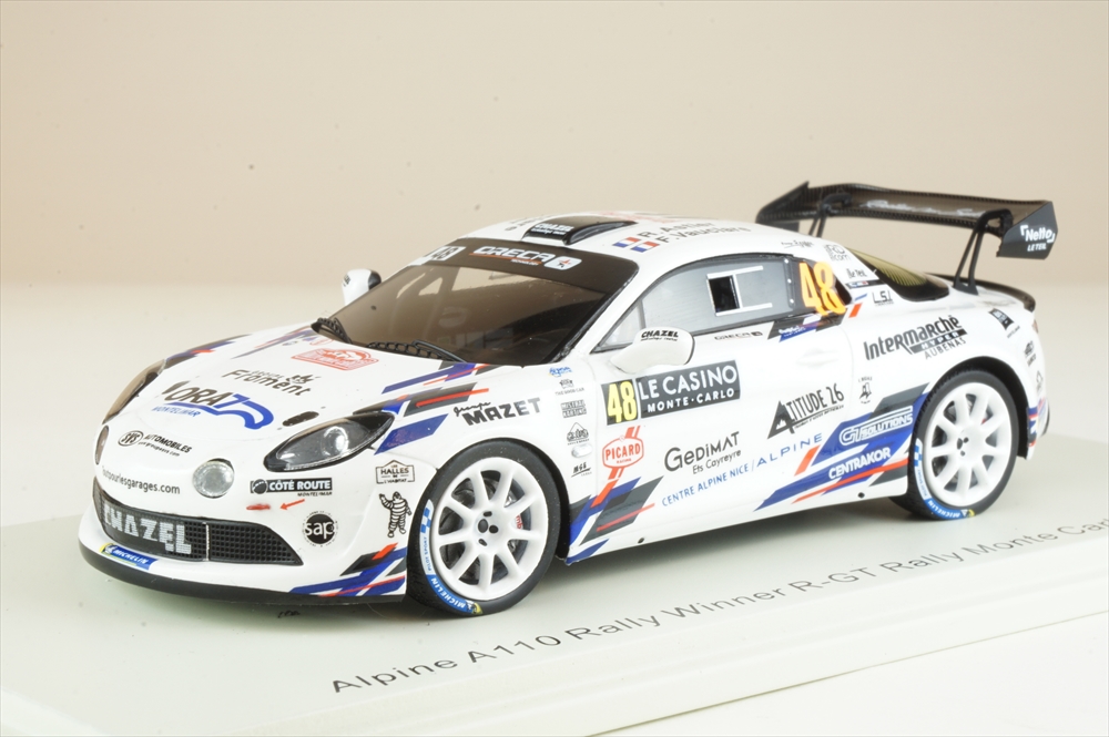 Alpine A110 Rally Monte Carlo 2022 ミニカー スパークモデル Alpine A110 Rally No.48 Rally Monte Carlo 2022