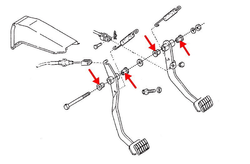 [032] brake & clutch pedal bush Sanitora #sunny-truck