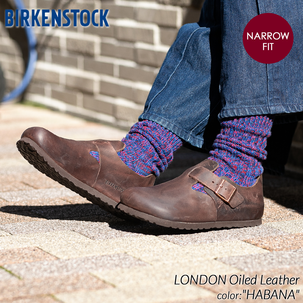BIRKENSTOCK LONDON Oiled Leather ( NARROW FIT ) HABANA Birkenstock London кожа обувь женский ремень 166533