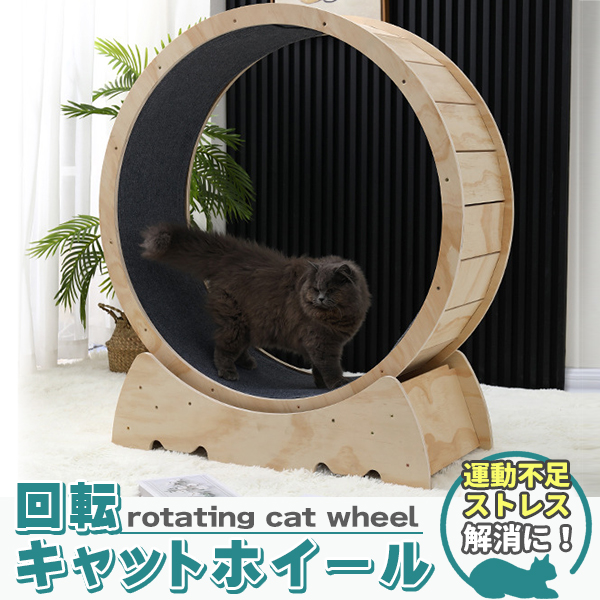 キャットホイール 猫専用ルームランナー 猫 回し車 猫ホイール 室内運動用 ホイール ローラー 自走式 ルームランナーの商品画像