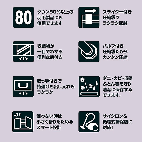 【すきま用 圧縮袋 バルブ式】 マチ付 圧縮収納ケース 衣類 布団 毛布 ダウンジャケット 羽毛布団 タオルケット ふとん コート 押入れ クローゼット コンパクト 整理 衣類収納 人気 圧縮袋 in box 圧縮布団 布団収納袋 ふとん圧縮袋 寝具