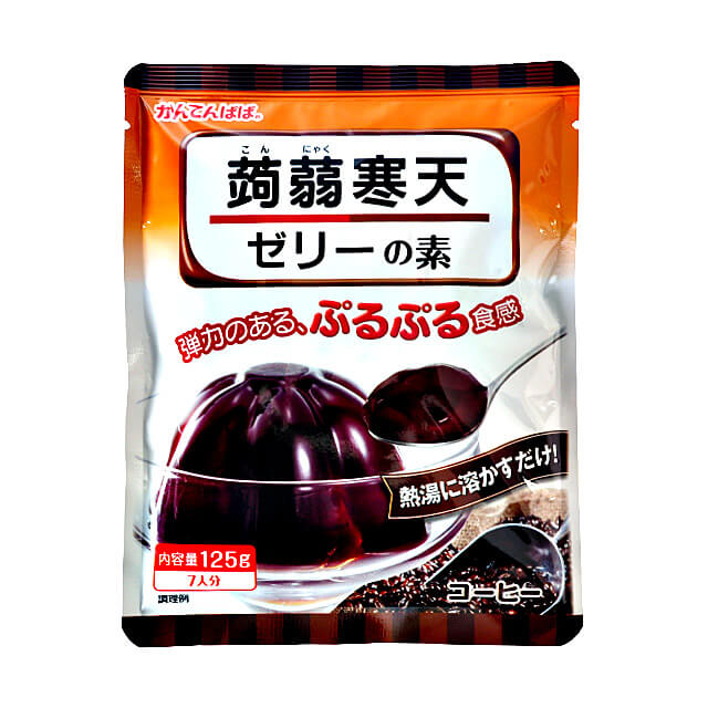 かんてんぱぱ 蒟蒻寒天ゼリーの素 コーヒー味 1個（125g）の商品画像