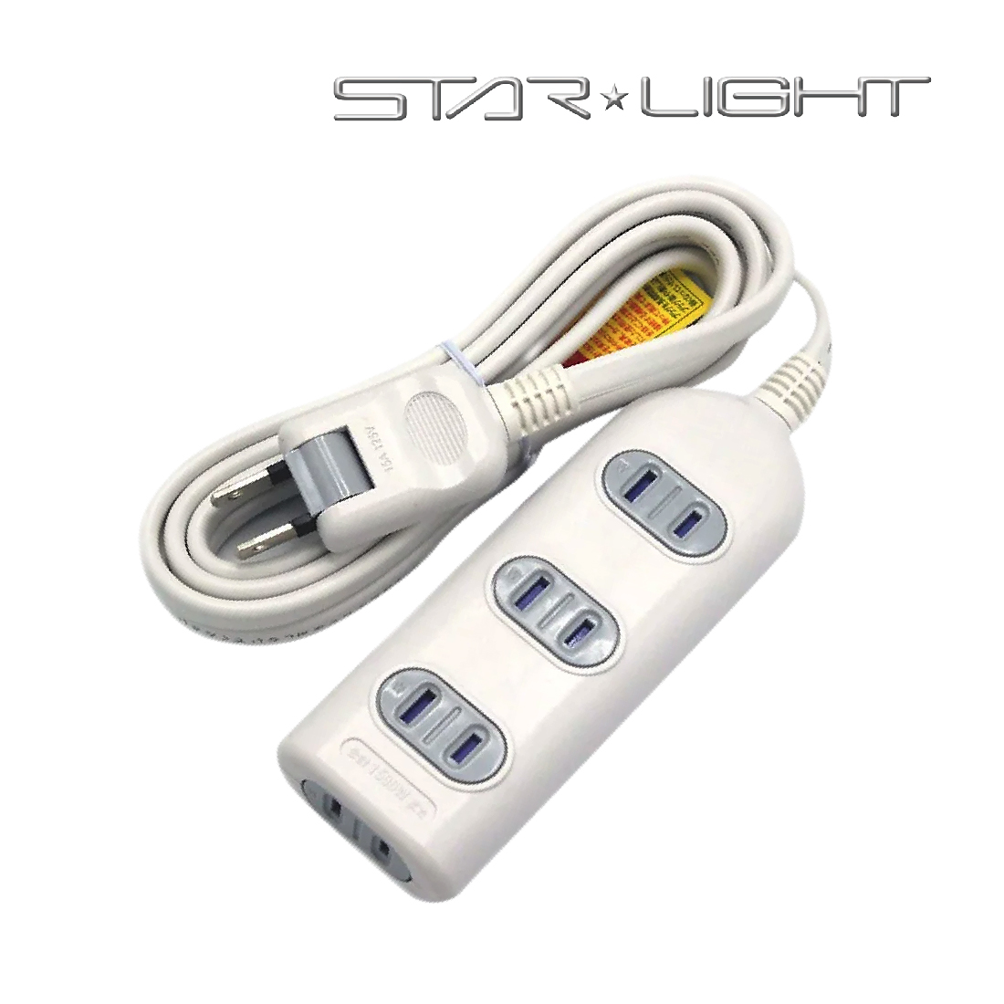 STAR LIGHT（星光商事） 星光商事 テーブルタップ（ブリスターパック品）SK-4T02W 4個口 白色 2m×1個 OA、電源タップの商品画像