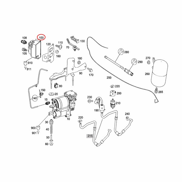  Benz W164 W166 X164 X166 W251 ML350 ML500 ML550 ML63 GL350 GL550 GL63 R350 R500 R550 R63 пневматическая подвеска клапан(лампа) блок 2123200358