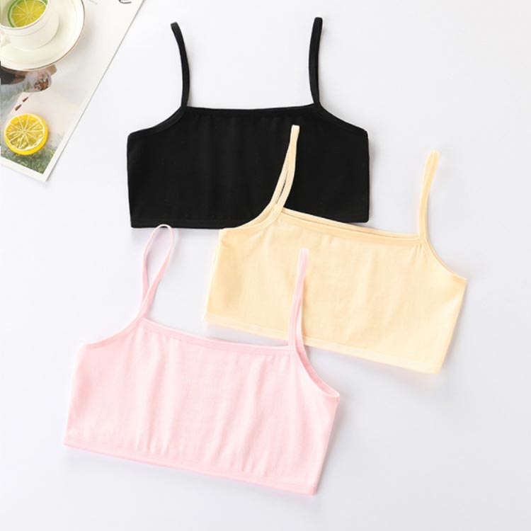  elementary school student junior high school student camisole 2 pieces set tube top inner underwear plain child clothes Kids dance costume hip-hop Junior woman . Kids Anne 