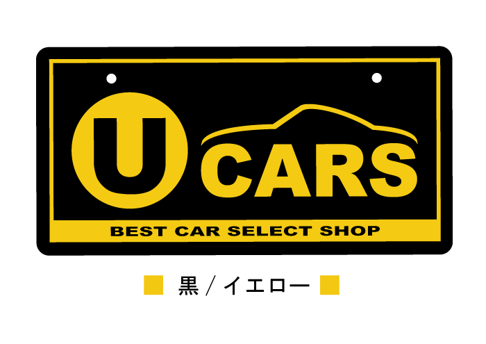 [U-CARS] number plate [ body color : black ( glossy )] acrylic fiber l used car exhibition for l photograph photographing for l number cover 