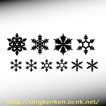  снег. кристалл snow crystal разрезные наклейки 