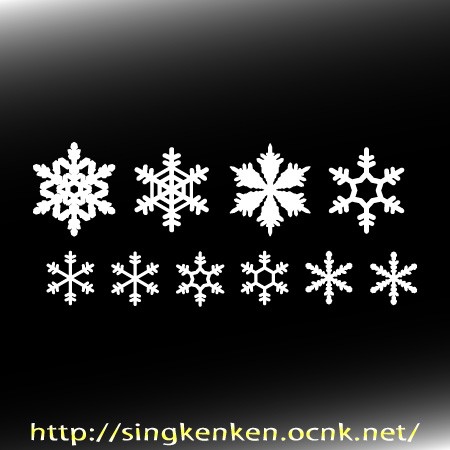  снег. кристалл snow crystal разрезные наклейки 