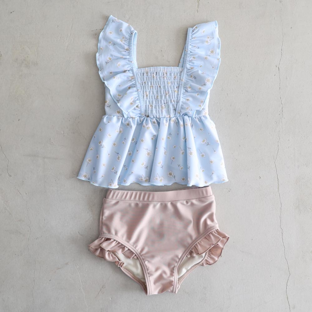 PUPPAPUPO swimsuit separate lining attaching frill girl child 80 90 100 110 playing in water swim wear sea pool swimming baby Kids child care . kindergarten ppa Pooh po