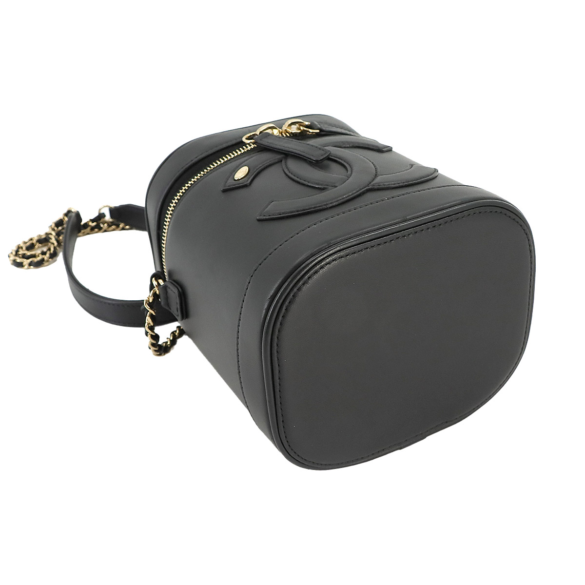  как новый Chanel CHANEL vanity 2way рука цепь сумка на плечо кожа черный AS0323 Gold металлические принадлежности Vanity Bag 90229561