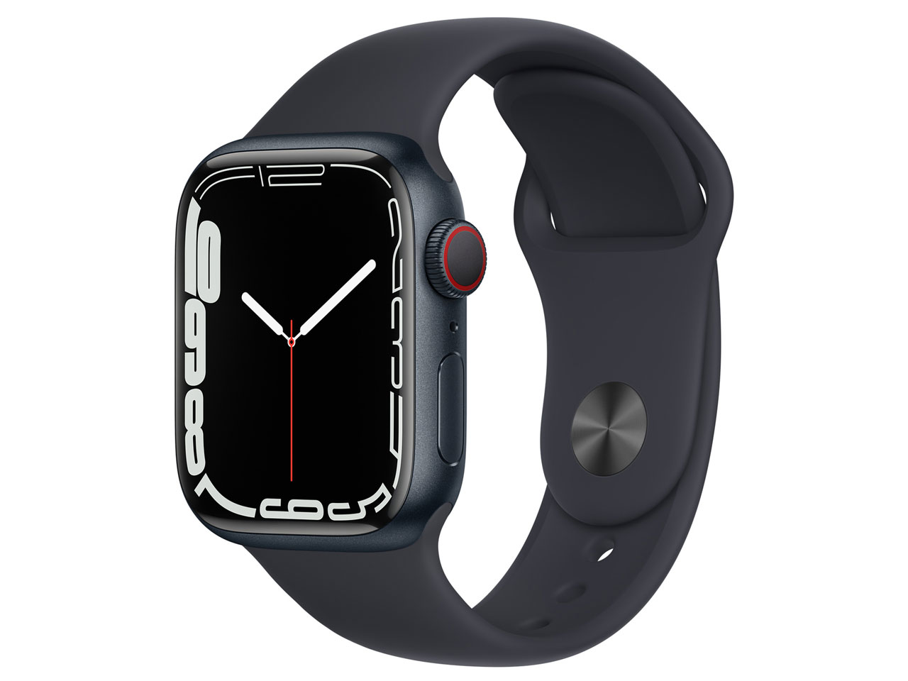 Apple Apple Watch Series 7 GPS＋Cellularモデル 41mm ミッドナイトアルミニウムケースとミッドナイトスポーツバンド MKHQ3J/A Apple Watch Apple Watch Series 7 スマートウォッチ本体の商品画像