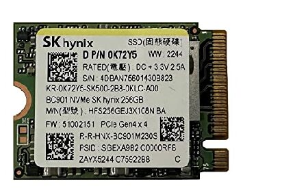 OEM SK Hynix BC901 256GB M.2 PCI-e GEN 4X4 NVME SSD встроенный solid состояние Drive 30mm 2230 пена faktaM ключ пар панель 