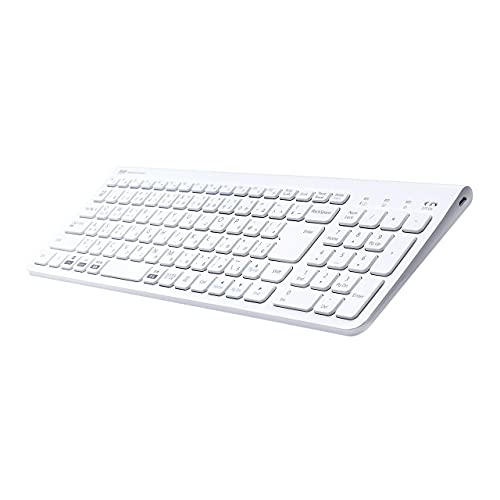 Bluetoothスリムキーボード テンキー付き 400-SKB072（ホワイト）の商品画像