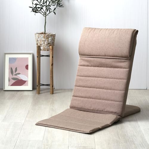 ドウシシャ いつでもどこでも背もたれ スリム 座椅子 薄型 コンパクト 背もたれ 14段階リクライニング 頭まで支えるハイバック 転倒防止ストッパーの商品画像