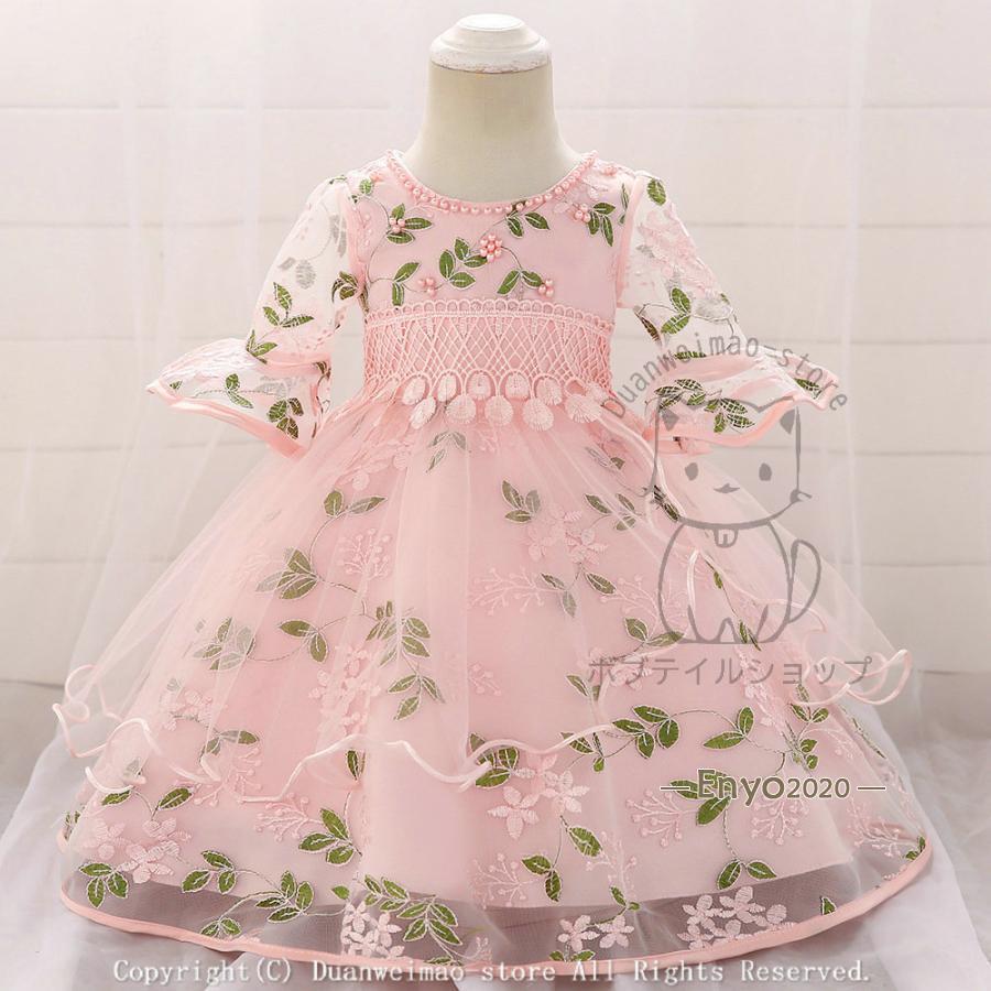  baby dress baby clothes girl ceremony dress flair sleeve The Seven-Five-Three Festival wedding One-piece celebration of a birth .. three . piano presentation child dress baby newborn baby 