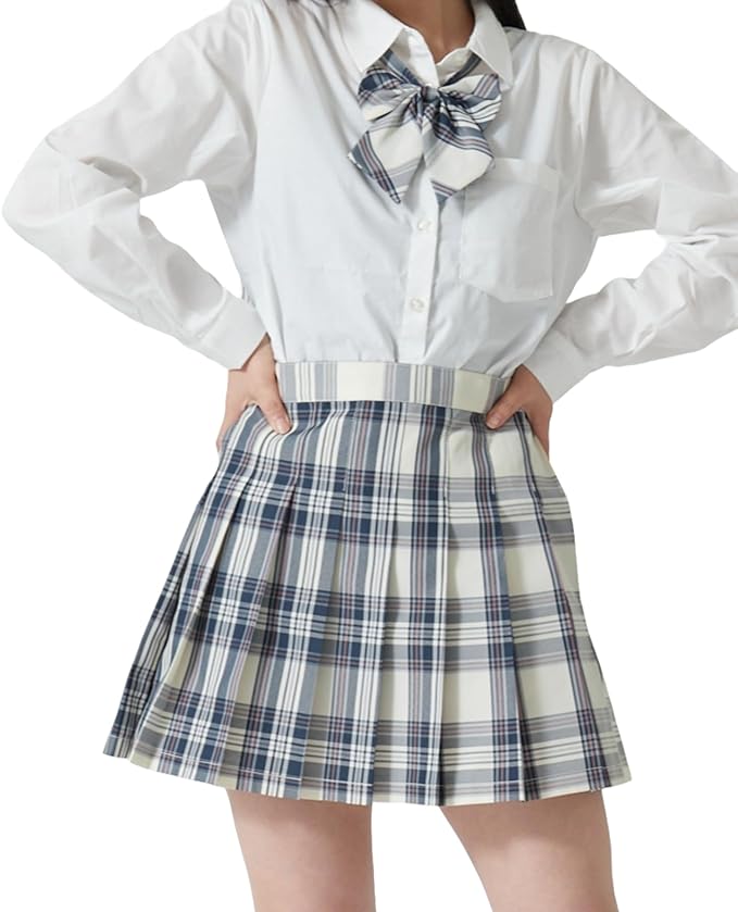  school pleated skirt check skirt with pocket uniform school school going to school woman high school high school middle . woman bottoms cosplay spring clothes spring summer autumn winter lady's 